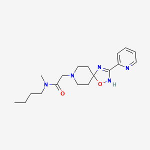 N-butyl-N-methyl-2-[3-(pyridin-2-yl)-1-oxa-2,4,8-triazaspiro[4.5]dec-2-en-8-yl]acetamide