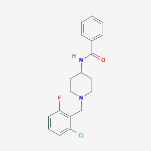 N-[1-[(2-chloro-6-fluorophenyl)methyl]piperidin-4-yl]benzamide