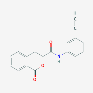 molecular formula C18H13NO3 B7546535 N-(3-ethynylphenyl)-1-oxo-3,4-dihydroisochromene-3-carboxamide 