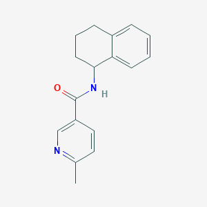 molecular formula C17H18N2O B7546571 6-methyl-N-(1,2,3,4-tetrahydronaphthalen-1-yl)pyridine-3-carboxamide 