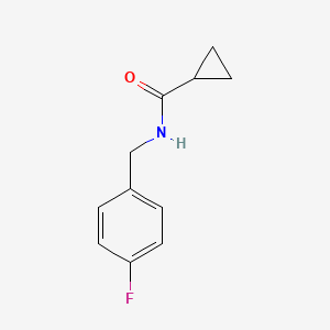 molecular formula C11H12FNO B7546575 N-[(4-fluorophenyl)methyl]cyclopropanecarboxamide 