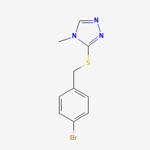 molecular formula C10H10BrN3S B7546578 3-[(4-Bromophenyl)methylsulfanyl]-4-methyl-1,2,4-triazole 