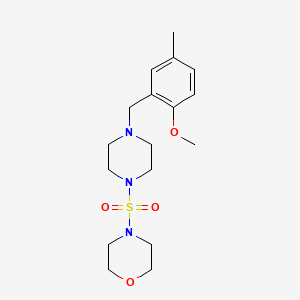 4-[4-[(2-Methoxy-5-methylphenyl)methyl]piperazin-1-yl]sulfonylmorpholine