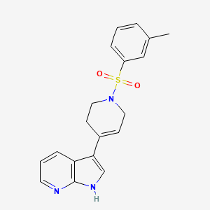 molecular formula C19H19N3O2S B7546622 3-[1-(3-methylphenyl)sulfonyl-3,6-dihydro-2H-pyridin-4-yl]-1H-pyrrolo[2,3-b]pyridine 