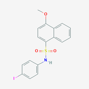 molecular formula C17H14INO3S B7546678 N-(4-iodophenyl)-4-methoxynaphthalene-1-sulfonamide 