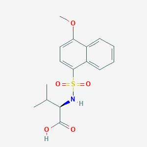 molecular formula C16H19NO5S B7546682 (2R)-2-[(4-methoxynaphthalen-1-yl)sulfonylamino]-3-methylbutanoic acid 
