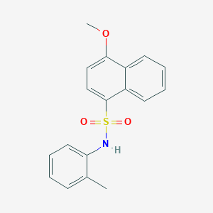 molecular formula C18H17NO3S B7546687 4-methoxy-N-(2-methylphenyl)naphthalene-1-sulfonamide 