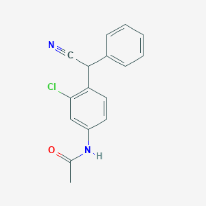 N-[3-chloro-4-[cyano(phenyl)methyl]phenyl]acetamide