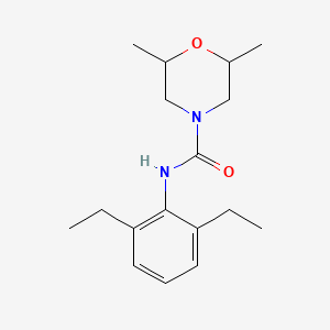 molecular formula C17H26N2O2 B7546742 4-(N-(2,6-Diethylphenyl)carbamoyl)-2,6-dimethylmorpholine 
