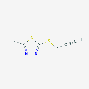 molecular formula C6H6N2S2 B7546754 2-(Propargylsulfanyl)-5-methyl-1,3,4-thiadiazole 
