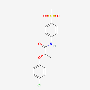 molecular formula C16H16ClNO4S B7546765 (2S)-2-(4-chlorophenoxy)-N-(4-methylsulfonylphenyl)propanamide 
