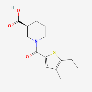 (3S)-1-(5-ethyl-4-methylthiophene-2-carbonyl)piperidine-3-carboxylic acid