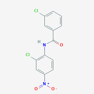 molecular formula C13H8Cl2N2O3 B7546789 3-chloro-N-(2-chloro-4-nitrophenyl)benzamide 