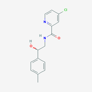 molecular formula C15H15ClN2O2 B7546807 4-chloro-N-[(2S)-2-hydroxy-2-(4-methylphenyl)ethyl]pyridine-2-carboxamide 