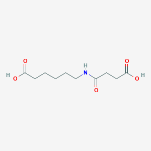 molecular formula C10H17NO5 B7546819 6-(3-Carboxypropanamido)hexanoic acid 