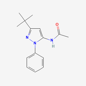 molecular formula C15H19N3O B7546827 N-(5-tert-butyl-2-phenylpyrazol-3-yl)acetamide 