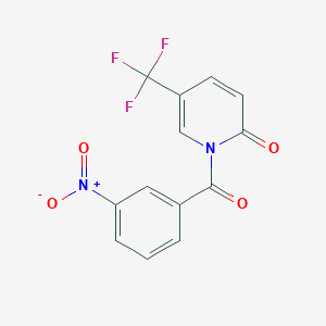molecular formula C13H7F3N2O4 B7546834 1-(3-Nitrobenzoyl)-5-(trifluoromethyl)pyridin-2-one 