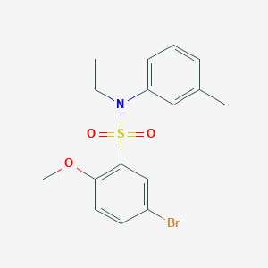 molecular formula C16H18BrNO3S B7546839 5-bromo-N-ethyl-2-methoxy-N-(3-methylphenyl)benzenesulfonamide 