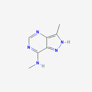 molecular formula C7H9N5 B7546862 1h-Pyrazolo[4,3-d]pyrimidin-7-amine,n,3-dimethyl- 
