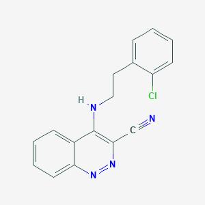 4-[2-(2-Chlorophenyl)ethylamino]cinnoline-3-carbonitrile