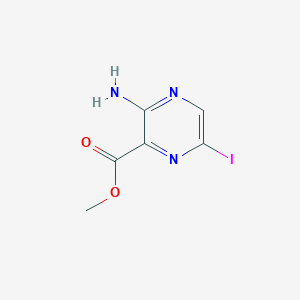 molecular formula C6H6IN3O2 B075469 3-氨基-6-碘吡嗪-2-甲酸甲酯 CAS No. 1458-16-8