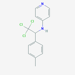 molecular formula C14H13Cl3N2 B7546911 N-[2,2,2-trichloro-1-(4-methylphenyl)ethyl]pyridin-4-amine 