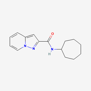 molecular formula C15H19N3O B7546954 N-cycloheptylpyrazolo[1,5-a]pyridine-2-carboxamide 
