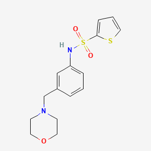 molecular formula C15H18N2O3S2 B7546964 N-[3-(morpholin-4-ylmethyl)phenyl]thiophene-2-sulfonamide 