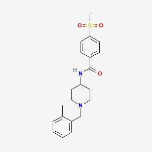 N-[1-[(2-methylphenyl)methyl]piperidin-4-yl]-4-methylsulfonylbenzamide