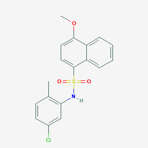 molecular formula C18H16ClNO3S B7546993 N-(5-chloro-2-methylphenyl)-4-methoxynaphthalene-1-sulfonamide 