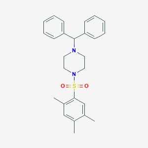 molecular formula C26H30N2O2S B7547001 1-Benzhydryl-4-(2,4,5-trimethylphenyl)sulfonylpiperazine 