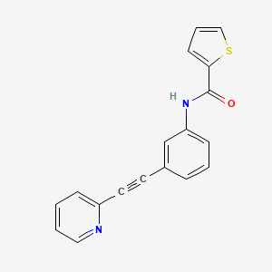 N-[3-(2-pyridin-2-ylethynyl)phenyl]thiophene-2-carboxamide