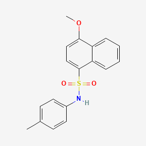 molecular formula C18H17NO3S B7547014 4-methoxy-N-(4-methylphenyl)naphthalene-1-sulfonamide 