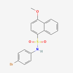 molecular formula C17H14BrNO3S B7547019 N-(4-bromophenyl)-4-methoxynaphthalene-1-sulfonamide 