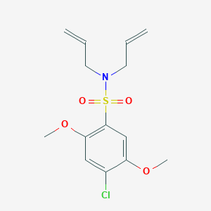molecular formula C14H18ClNO4S B7547078 4-chloro-2,5-dimethoxy-N,N-bis(prop-2-enyl)benzenesulfonamide 