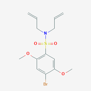 molecular formula C14H18BrNO4S B7547090 4-bromo-2,5-dimethoxy-N,N-bis(prop-2-enyl)benzenesulfonamide 
