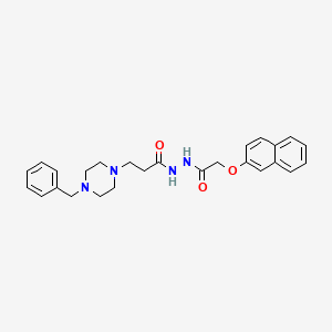 3-(4-benzylpiperazin-1-yl)-N'-(2-naphthalen-2-yloxyacetyl)propanehydrazide