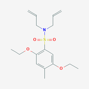 molecular formula C17H25NO4S B7547107 2,5-diethoxy-4-methyl-N,N-bis(prop-2-en-1-yl)benzene-1-sulfonamide 