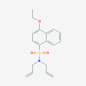 molecular formula C18H21NO3S B7547112 4-ethoxy-N,N-bis(prop-2-enyl)naphthalene-1-sulfonamide 