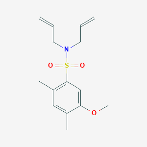 molecular formula C15H21NO3S B7547120 5-methoxy-2,4-dimethyl-N,N-bis(prop-2-enyl)benzenesulfonamide 