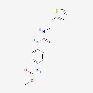 molecular formula C15H17N3O3S B7547155 methyl N-[4-(2-thiophen-2-ylethylcarbamoylamino)phenyl]carbamate 