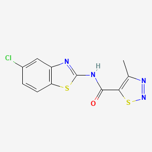 N-(5-chloro-1,3-benzothiazol-2-yl)-4-methyl-1,2,3-thiadiazole-5-carboxamide