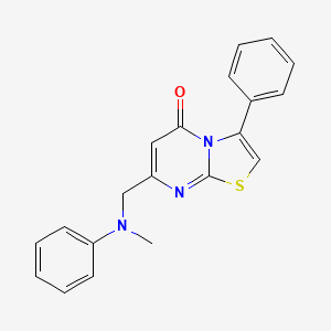 molecular formula C20H17N3OS B7547175 7-[(N-methylanilino)methyl]-3-phenyl-[1,3]thiazolo[3,2-a]pyrimidin-5-one 