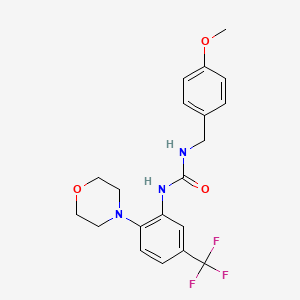 molecular formula C20H22F3N3O3 B7547178 1-[(4-Methoxyphenyl)methyl]-3-[2-morpholin-4-yl-5-(trifluoromethyl)phenyl]urea 