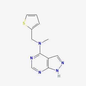 molecular formula C11H11N5S B7547208 N-methyl-N-(thiophen-2-ylmethyl)-1H-pyrazolo[3,4-d]pyrimidin-4-amine 