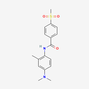 molecular formula C17H20N2O3S B7547239 N-[4-(dimethylamino)-2-methylphenyl]-4-methylsulfonylbenzamide 