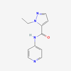 molecular formula C11H12N4O B7547275 1-ethyl-N-(pyridin-4-yl)-1H-pyrazole-5-carboxamide 
