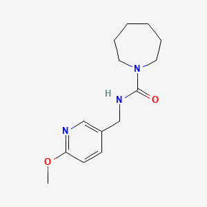 molecular formula C14H21N3O2 B7547283 N-[(6-methoxypyridin-3-yl)methyl]azepane-1-carboxamide 