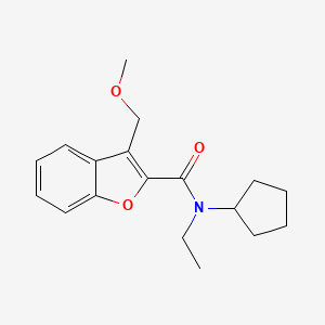 molecular formula C18H23NO3 B7547293 N-cyclopentyl-N-ethyl-3-(methoxymethyl)-1-benzofuran-2-carboxamide 