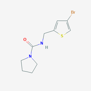 molecular formula C10H13BrN2OS B7547306 N-[(4-bromothiophen-2-yl)methyl]pyrrolidine-1-carboxamide 